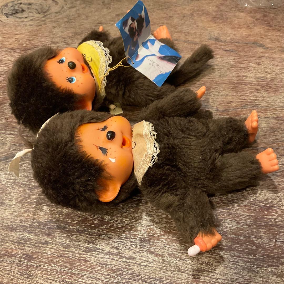 昭和レトロ 初代 ふた子のモンチッチ 当時物 1974 セキグチ ブルーアイ