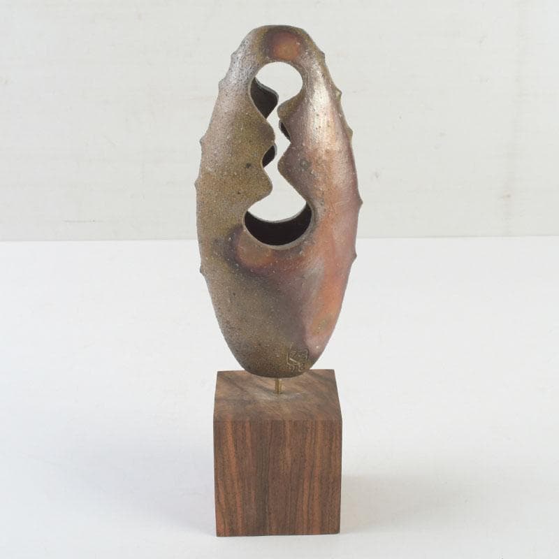 備前焼　置物　オブジェ　陶印あり　V　9713