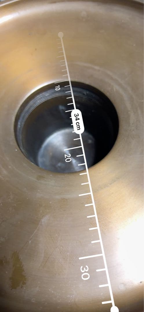 高岡銅器　米田陵山　薄端　楼閣山水図　龍耳獣足　ビンテージ