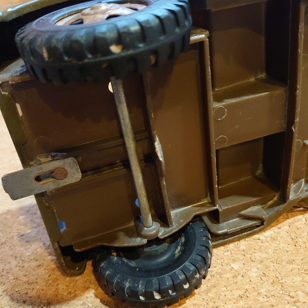 Tonka Jeep ブリキ ミニカー トレーラー付き