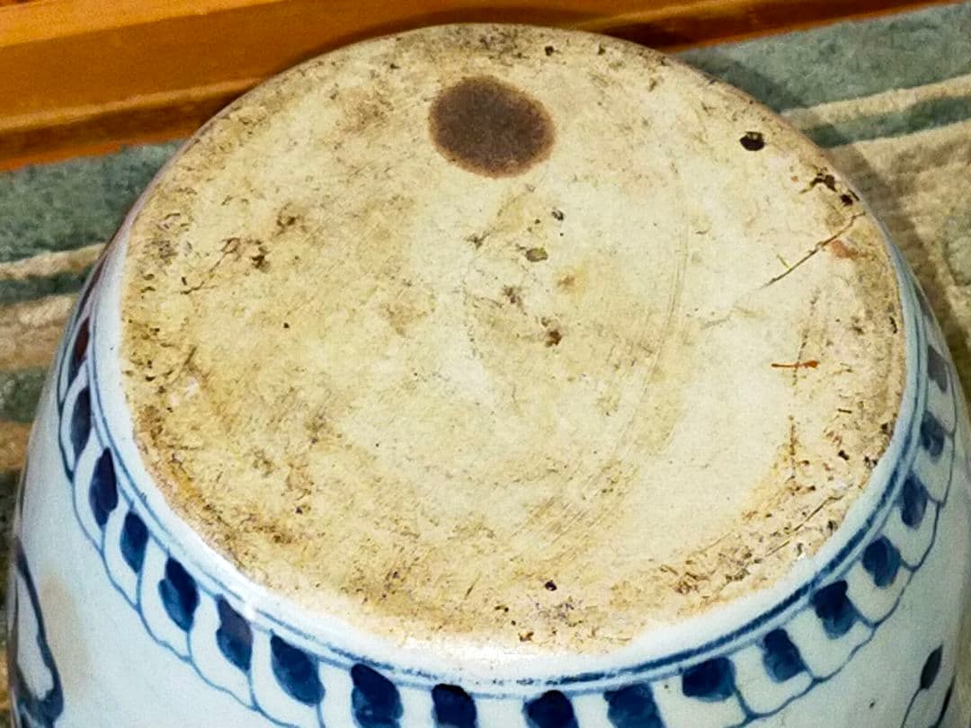 ♥時代　染付♥　水指　茶道具　骨董　古玩