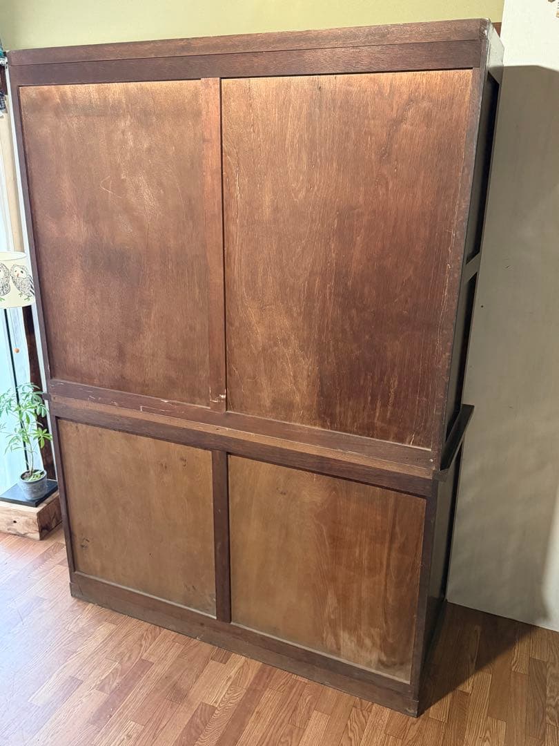 古家具 ガラス引戸 水屋箪笥