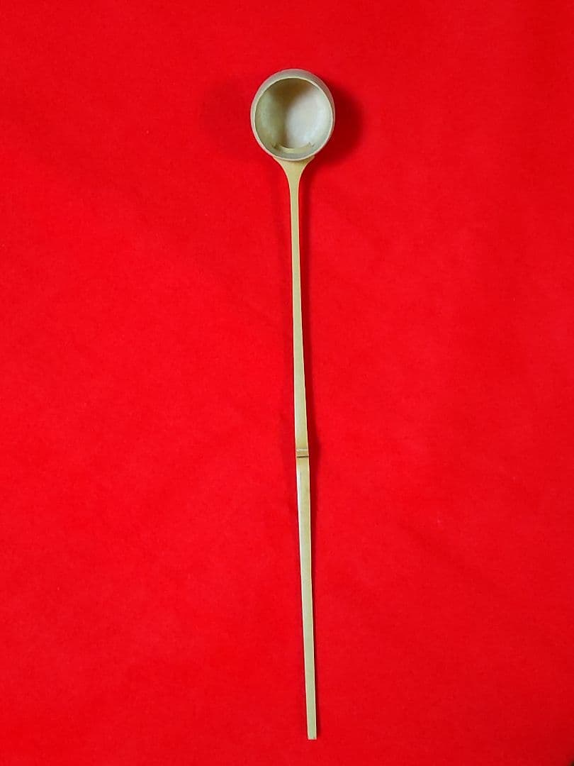 唐銅水差し/竹製柄杓-未使用