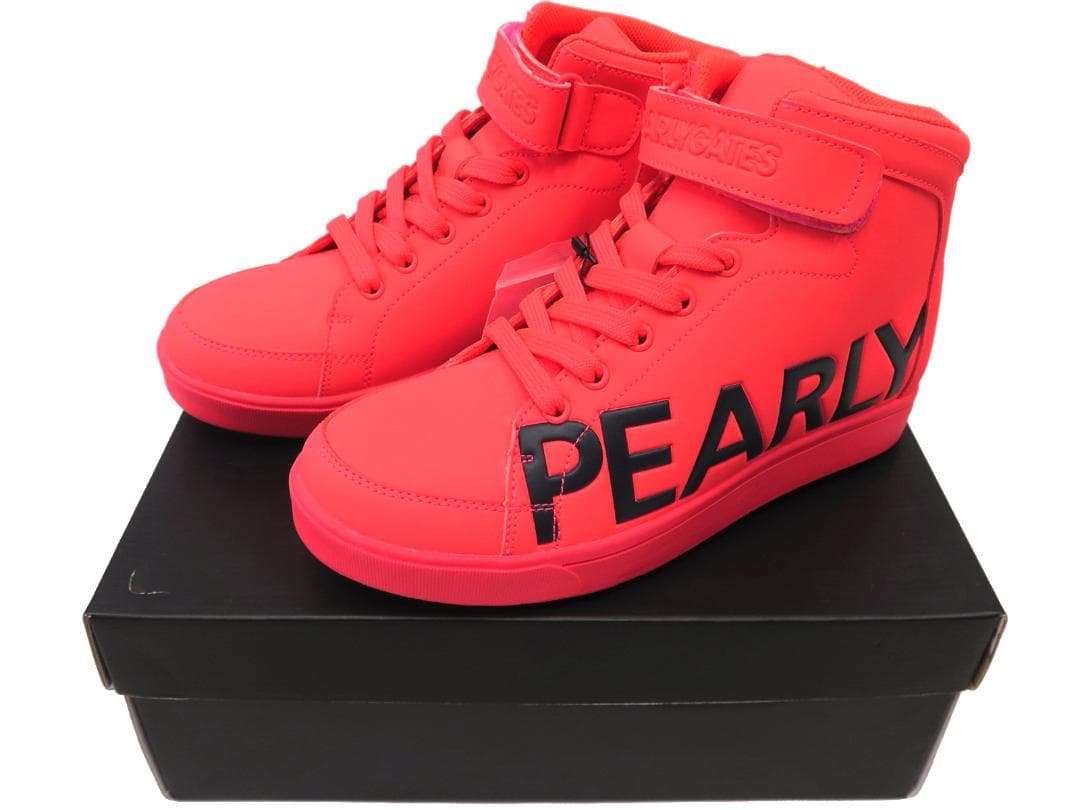 【専用】展示品●パーリーゲイツ●サイドロゴ　ミドルカット　スパイクシューズ