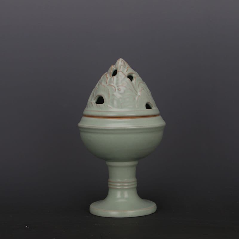 中国 汝窯 青磁 香炉 陶器 陶芸 香道具 仏具 官窯 青釉