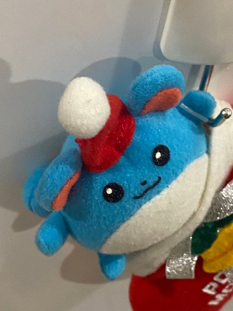 絶版当時物ポケモンオーナメントぬいぐるみ☆マリル/靴下タグ付•新品未開封未展示品