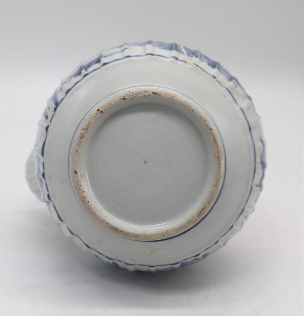 中国　明時代　染付　浄水瓶　仏具　送料込み0806