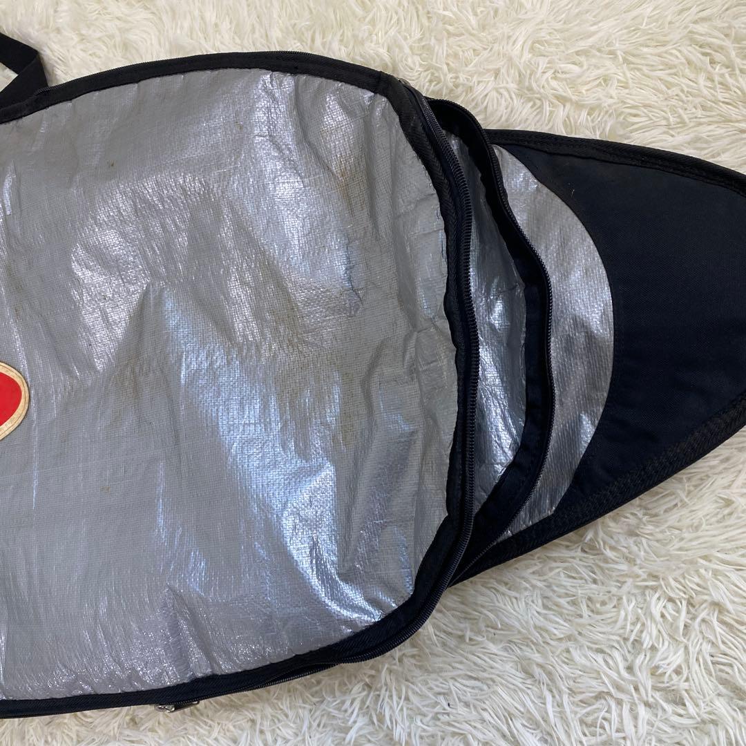 良品　サーフボード　ショートボード　クリーム　ブルー　ブラック　ケース付き