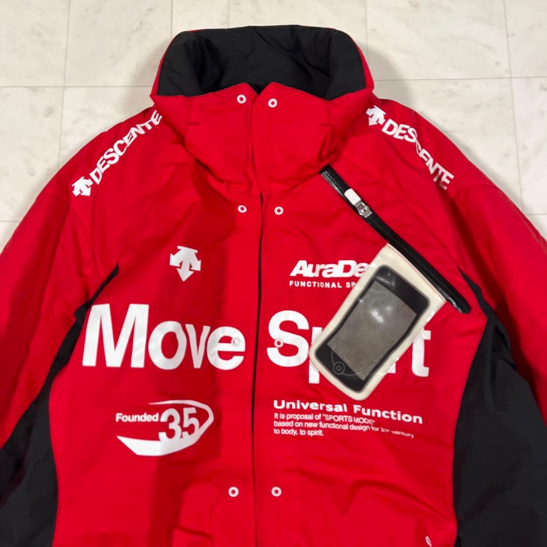 DESCENTE スキーウエア メンズ L ウエア上下 ムーヴスポーツ 赤