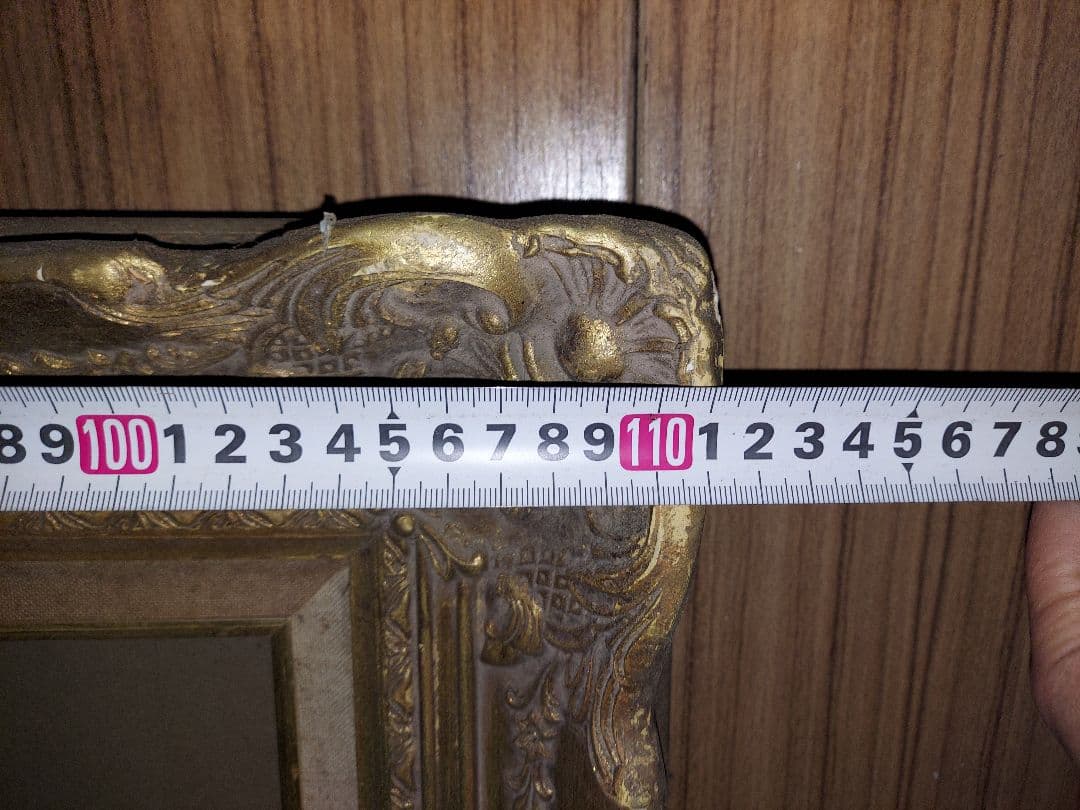 アンティーク額/大型/風合いあり