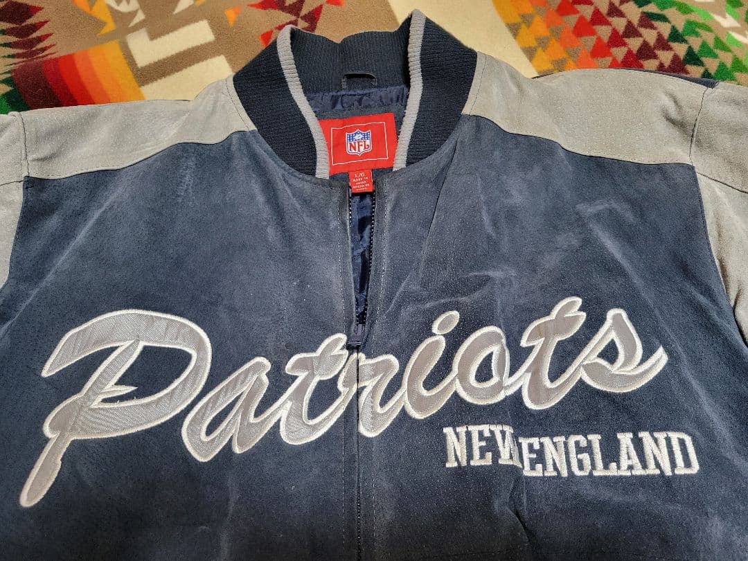 早い者勝ち♦NEWENGLAND Patriots 本革スエードスタジャン♦