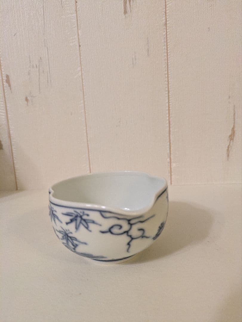 染付山水絵　煎茶器揃　平安京泉作　京焼　清水焼