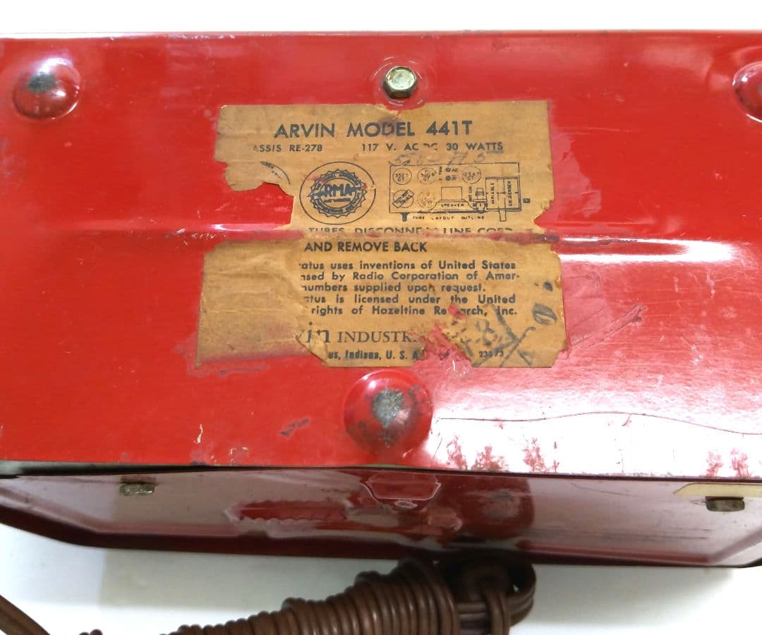 1950`s Arvin 441T ホッパロング・キャシディ 真空管ラジオ