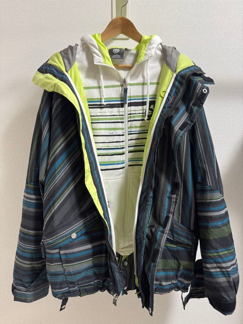 686 スノーボードウェア 上下 インナー&パスケース付