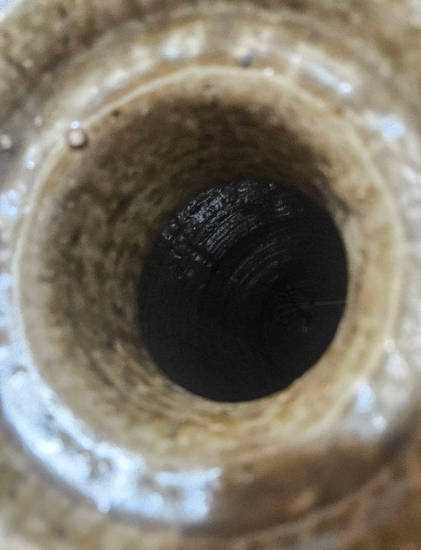 中国古陶磁器　古代中国陶器　中国古代壺 越州窯青磁　双耳大壺　高　約27.1cm