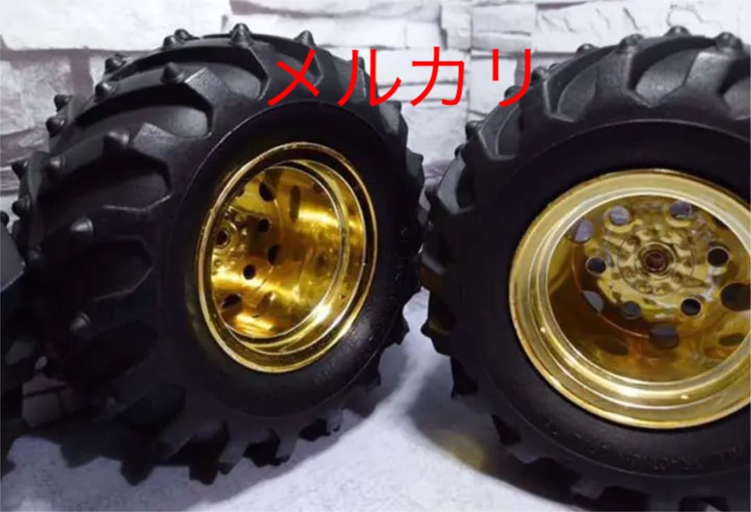 タミヤ   希少ゴールドホイールタイヤ付き