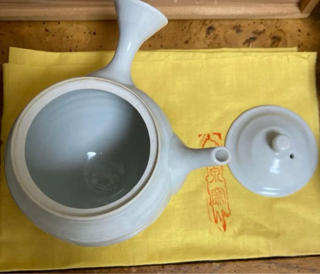 【在銘】人間国宝　朴世琦　奇泉窯　小さな煎茶器セット　玉露　作家物　共箱　共布