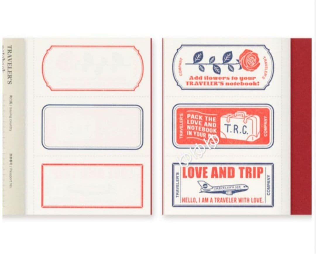 トラベラーズノート LOVE AND TRIP パスポートサイズ レッド 赤