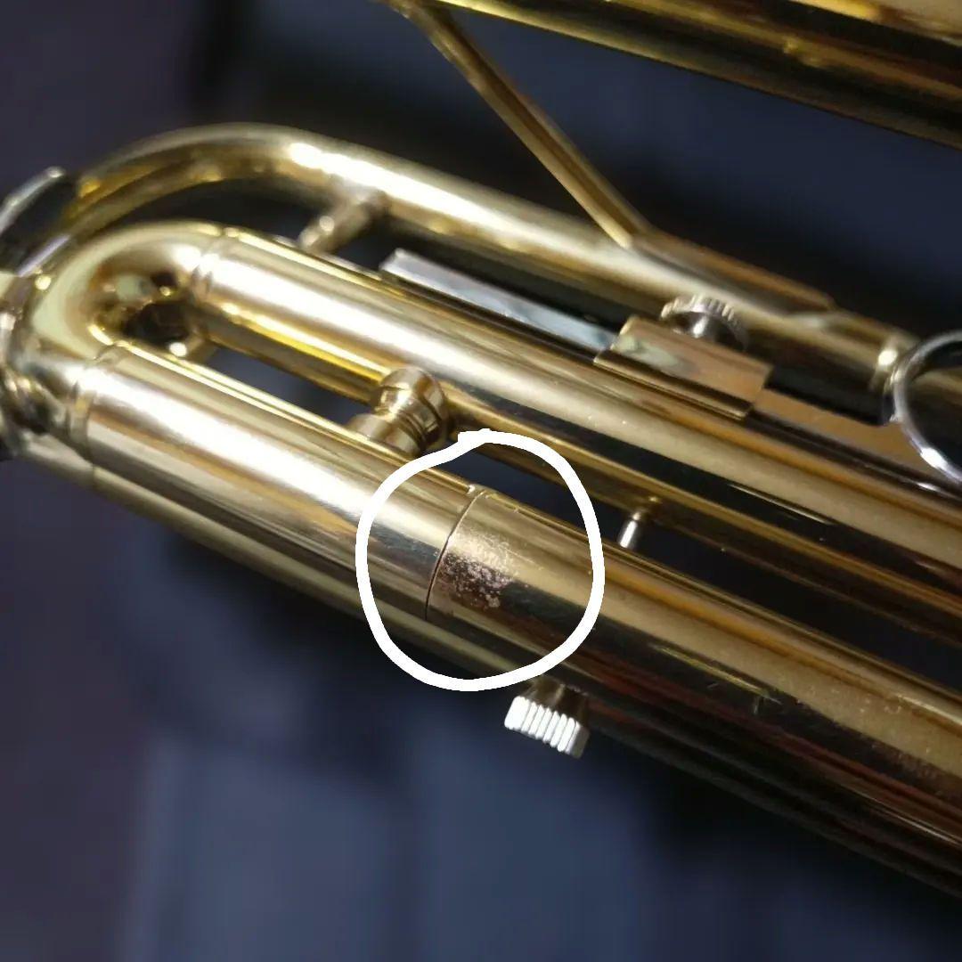トランペット本体 メーカー不明 ゴールド金色 ケース マウスピースセット