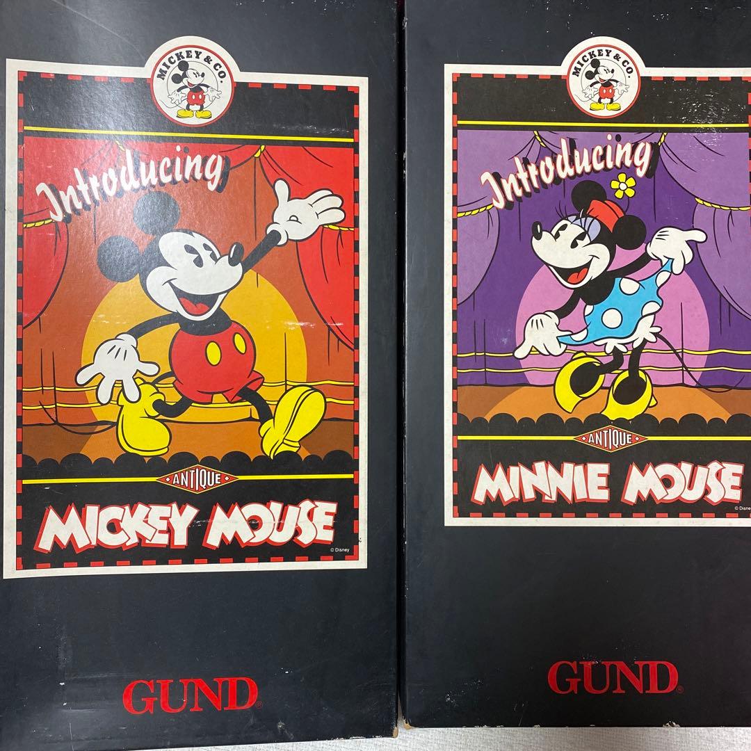 ヴィンテージ　ミッキーミニー　GUND ぬいぐるみ 箱入 ビッグサイズ