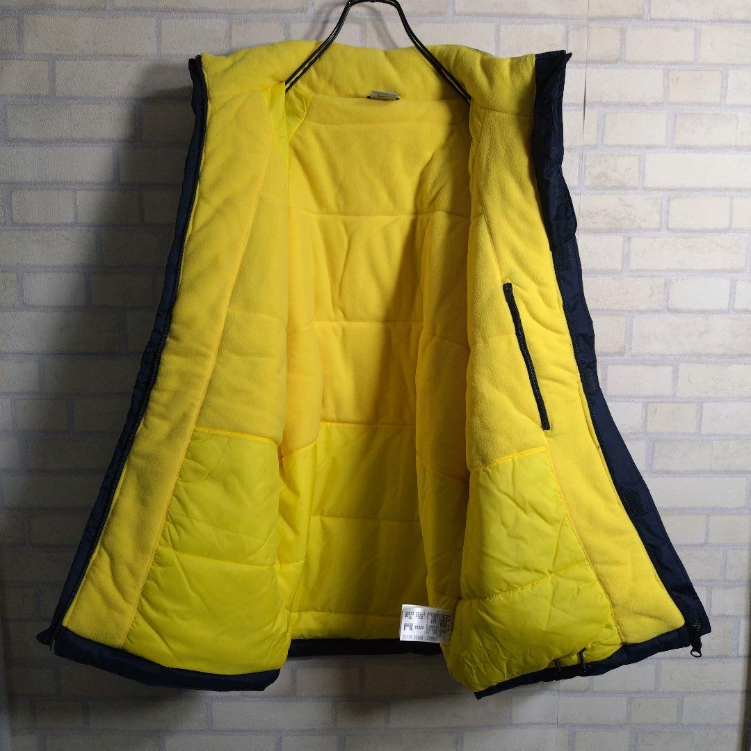 ナイキ★00s インテル 刺繍ロゴ 裏フリース 中綿 ナイロンジャケット 紺 M