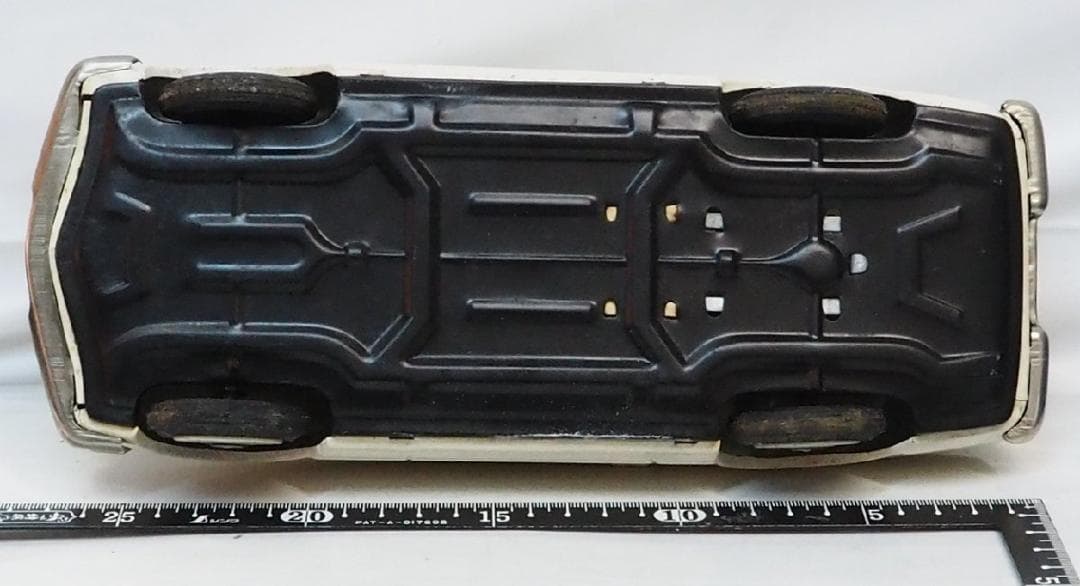 旭玩具【メルセデス ベンツ230SL白ホワイト】ブリキtin toy car箱無