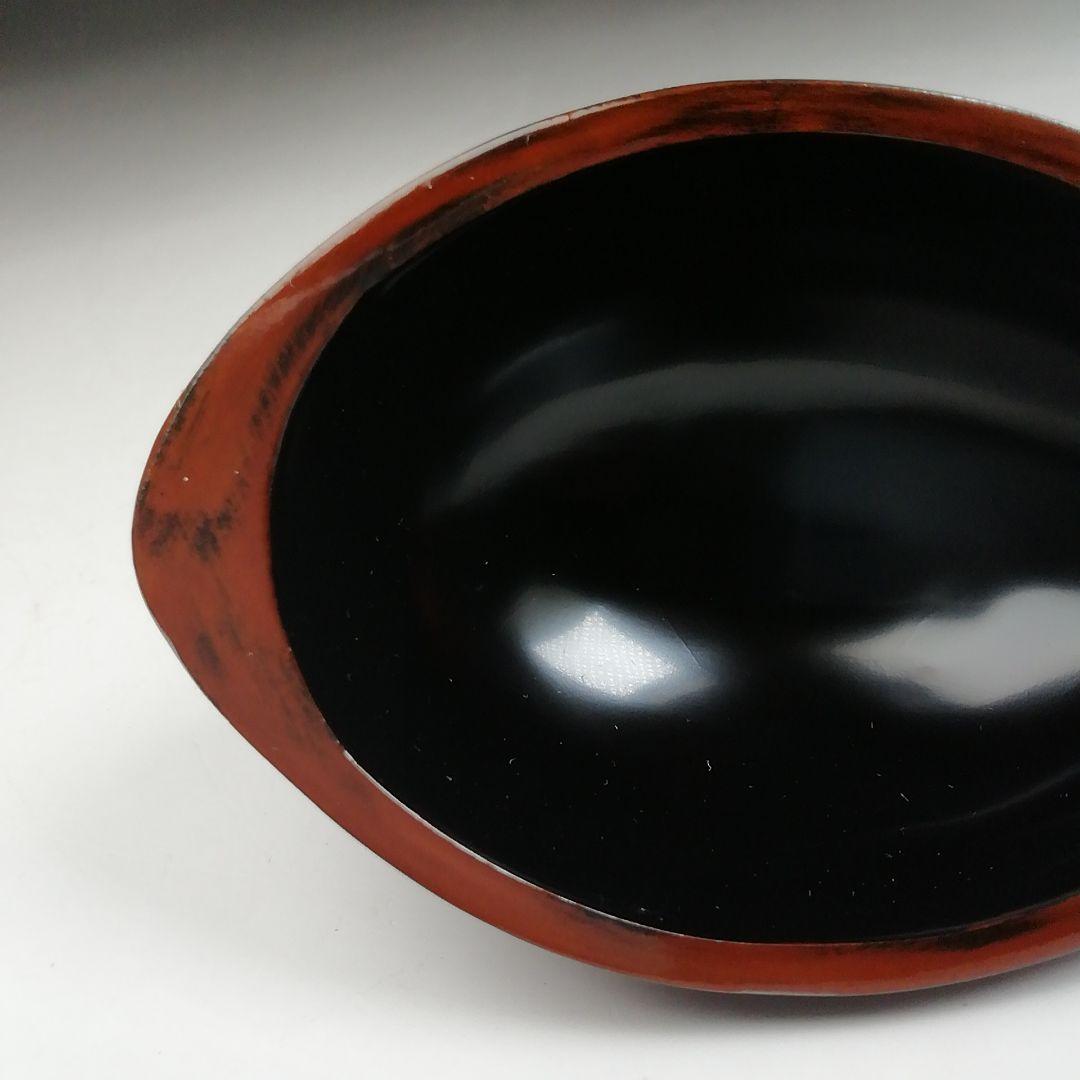 Ｗ１３　香合　『輪島乾漆造り　鶴香合　壱』『塗師　川岸充雅 造』　共箱　茶道具