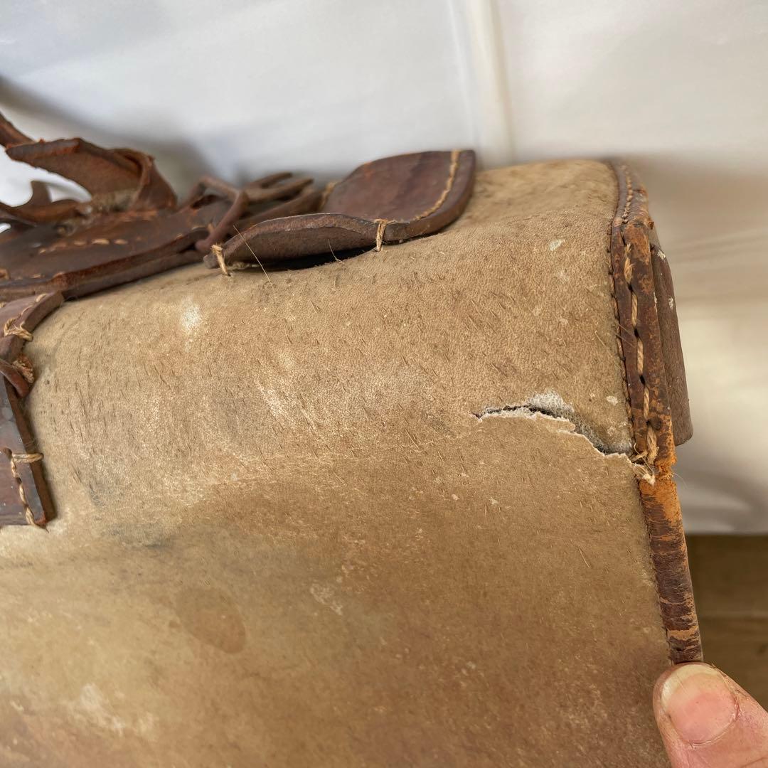 旧日本軍 日本陸軍 毛皮 背嚢 リュック ランドセル型 将校用 当時物 実物