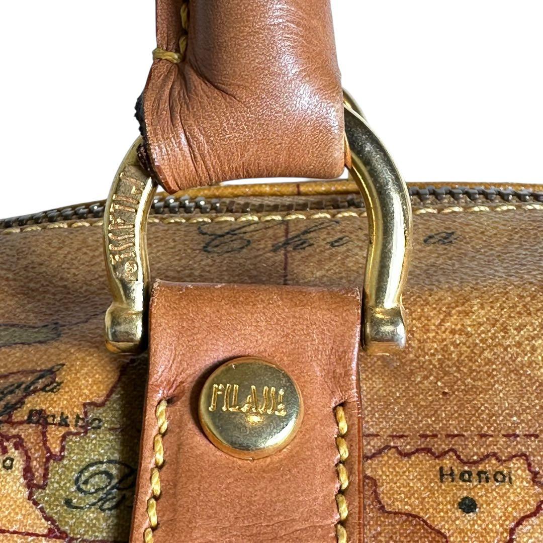 大容量　プリマクラッセ　2way ボストンバッグ　PVC 地図柄