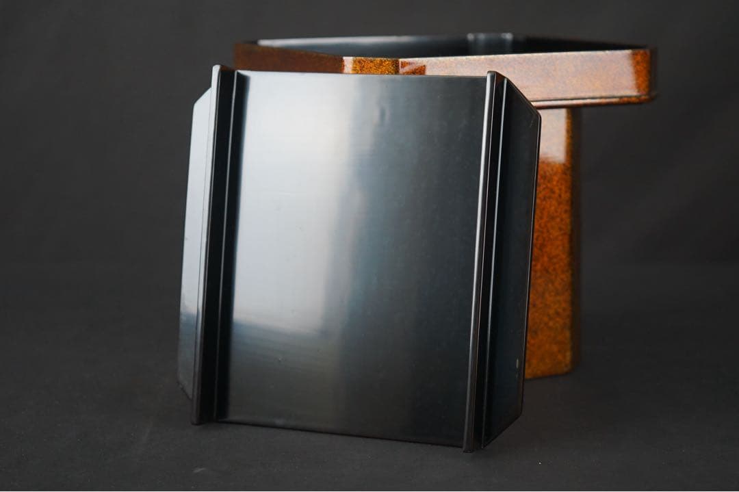 輪島塗 西鍛治 造 極上梨子地 三宝 共箱 / 西鍛治漆器工房 三宝台