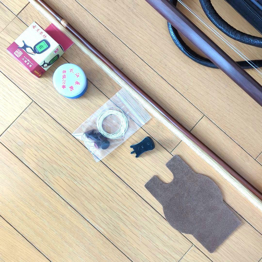 胡涵柔製作 未使用 最上級明清老紅木 龍彫刻 二胡1