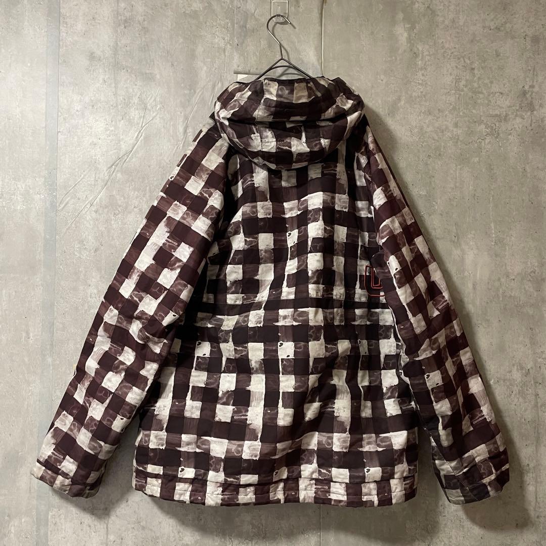 Burtonバートンスキーウェアスノーボードジャケットパーカーフード付チェック柄