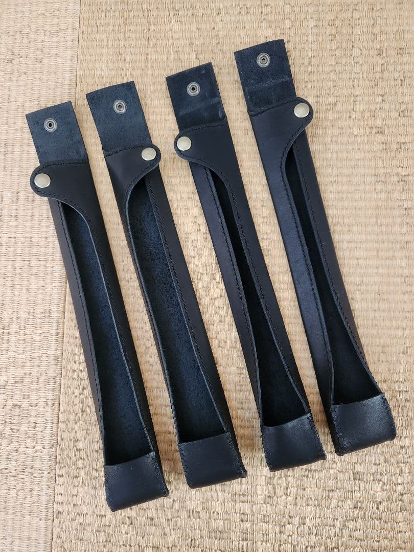 レードチェア専用本革アームレストカバー(黒)２脚分