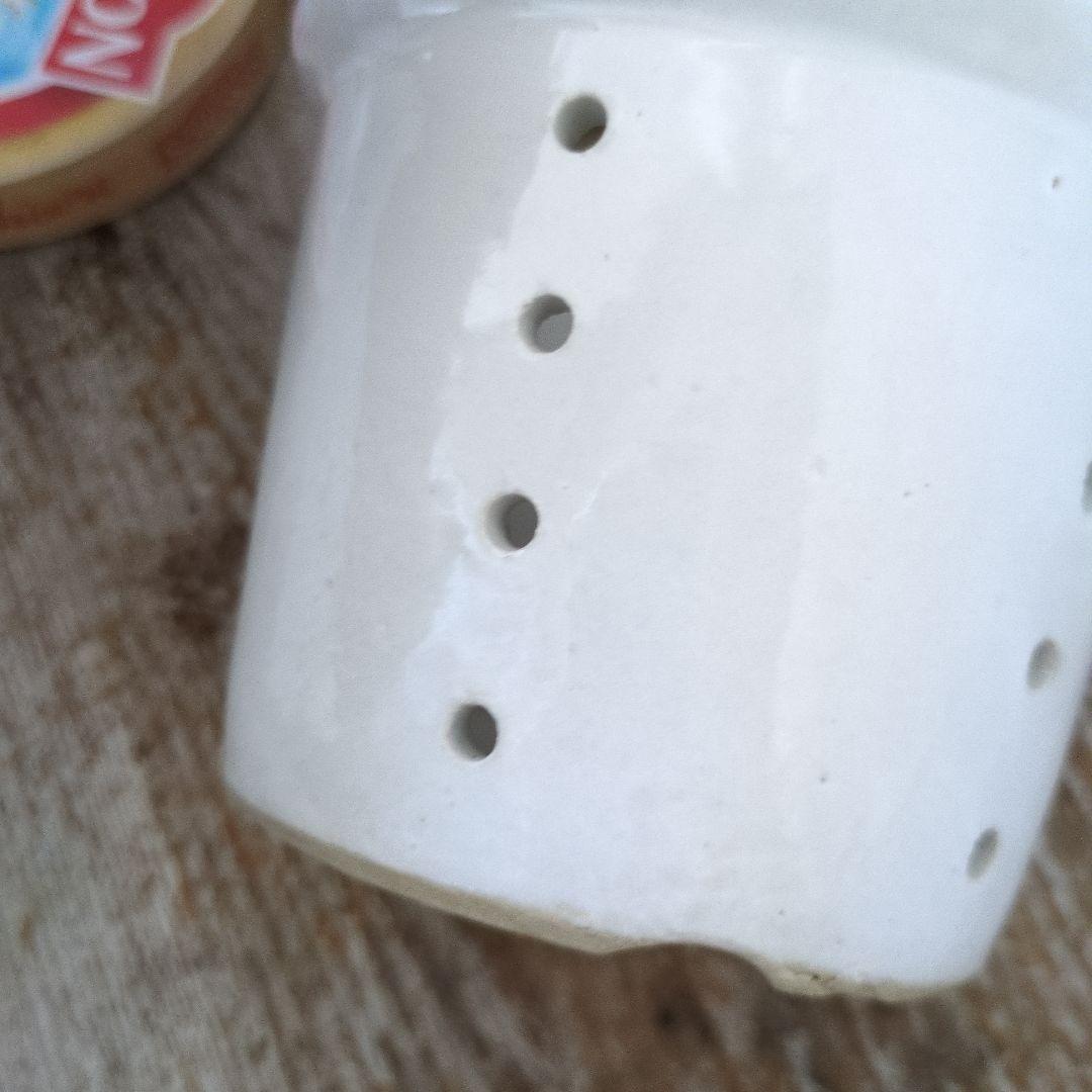 フランス　アンティーク　チーズ 大き目　水切り　フィセル　陶器　キャニスター