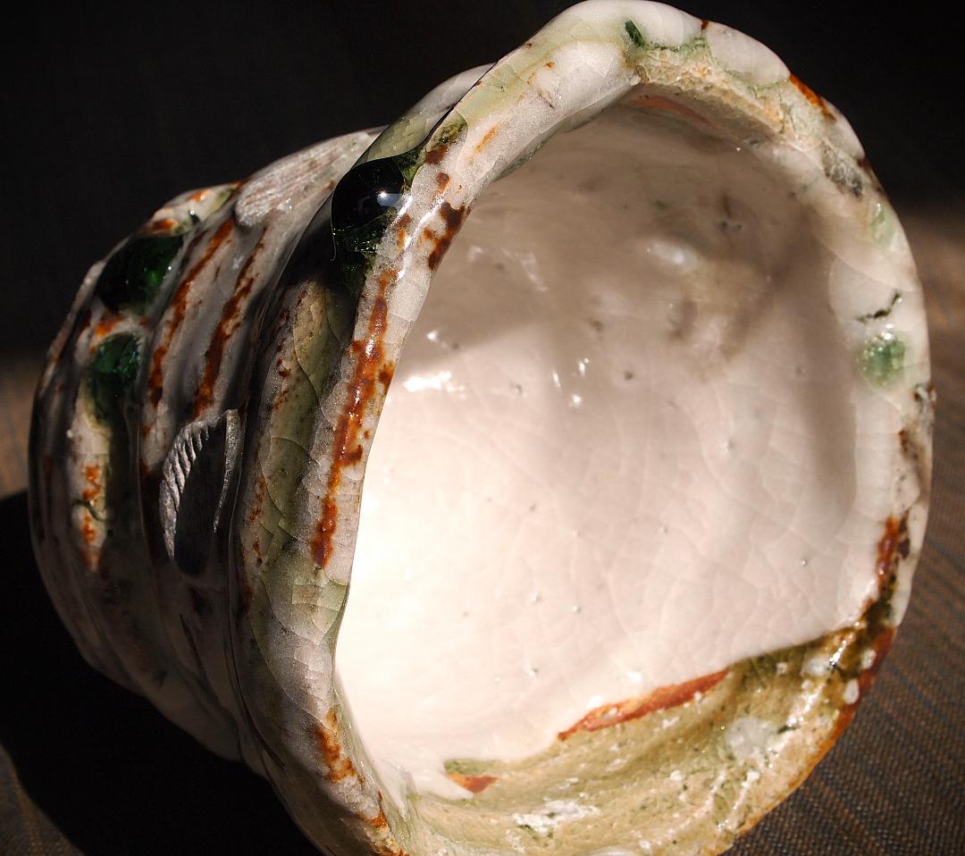 個展作品★村越琢磨【師：梅原武平】志野織部フリーカップＢ★ビードロ