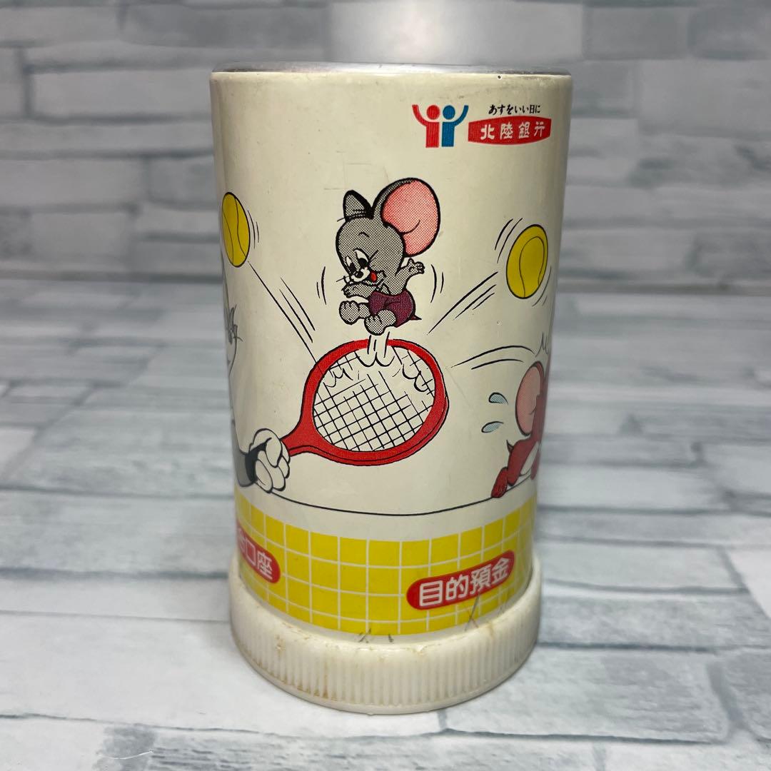 北陸銀行 非売品 トムとジェリー アルミ 貯金箱 高10.3 1967 レトロ