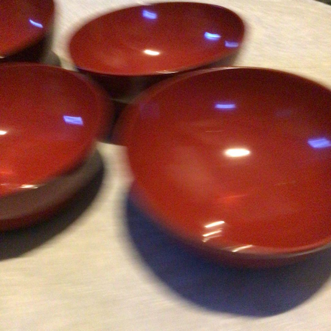 赤漆塗　底厚　お椀色々　蔵から発見　昭和初期　大正　明治　レトロ品！希少！