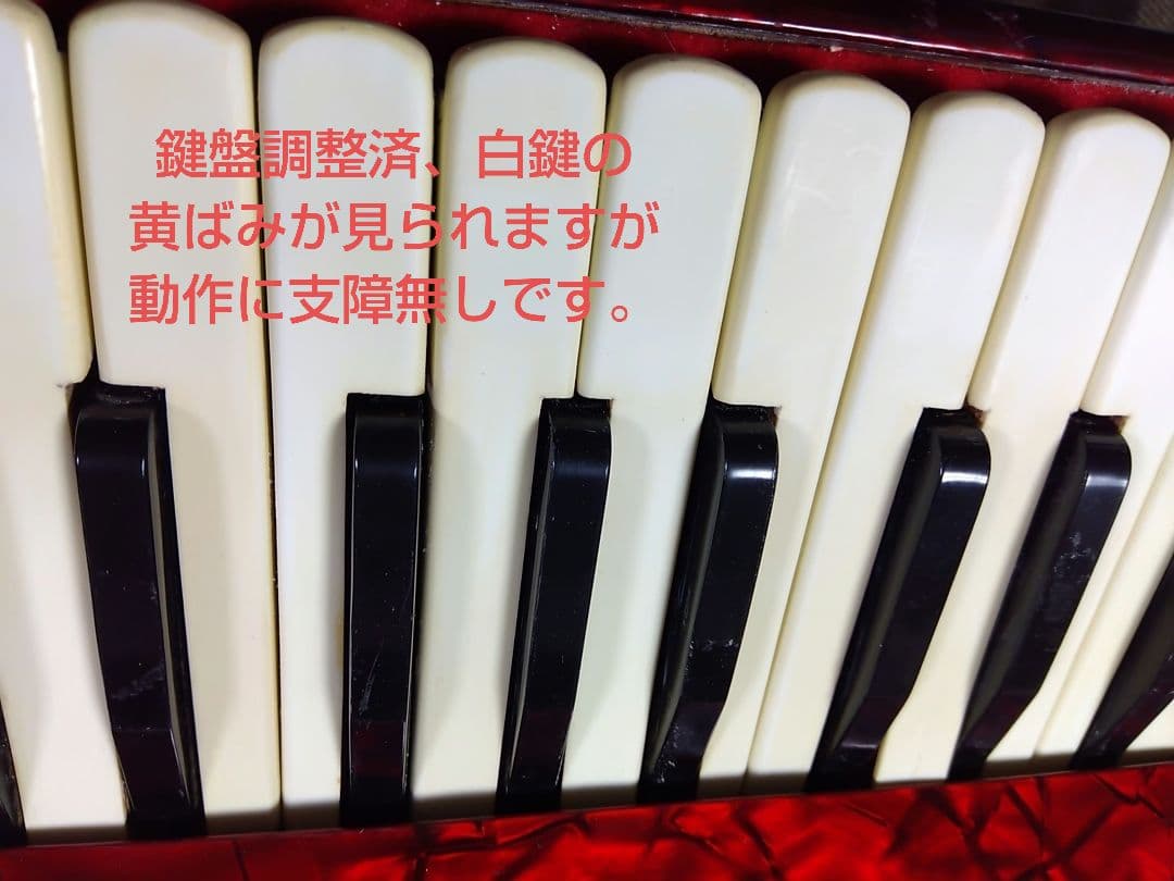 【大幅メンテ完了】 トンボ ソプラノアコーディオン No.270 赤（即演奏可）