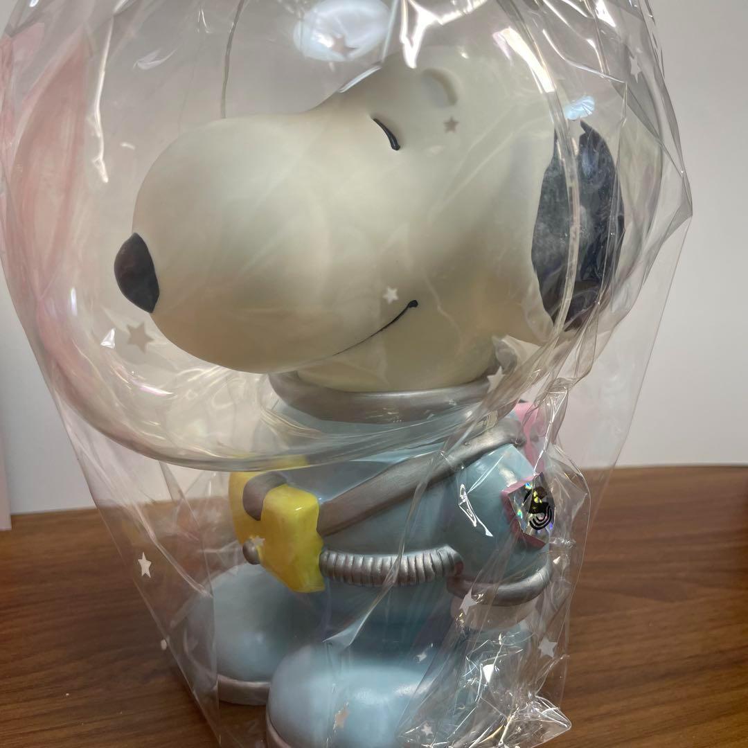【未使用/廃盤】宇宙服スヌーピー ソフビ レトロ 貯金箱 箱付き