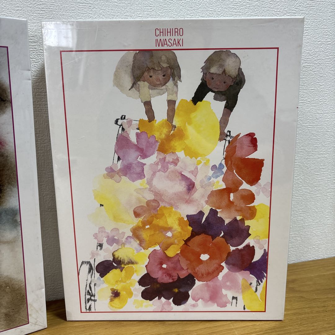 未使用いわさきちひろ　ジグソーパズル500ピース　はなぐるまバラ飾りの帽子の少女