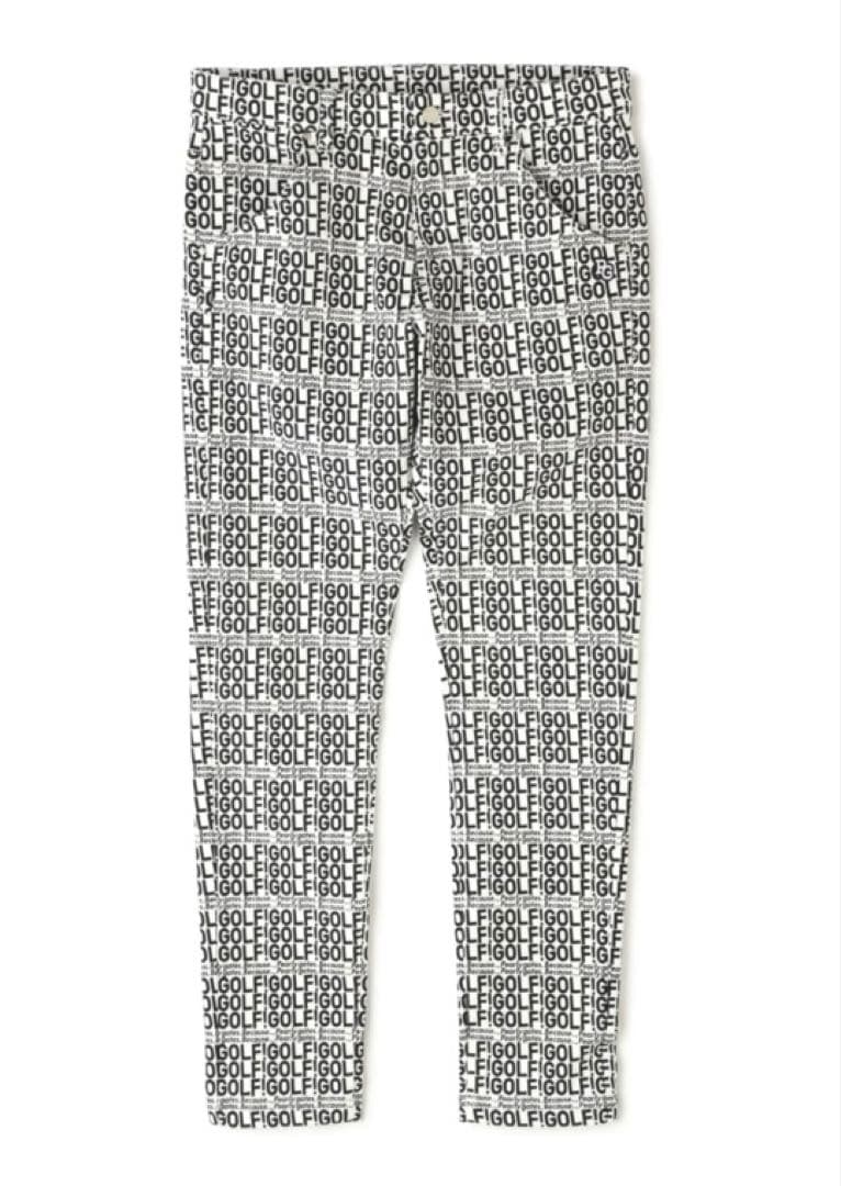 新品 パーリーゲイツ コットンストレッチカルゼ表ピーチパンツ(6)サイズLL/白